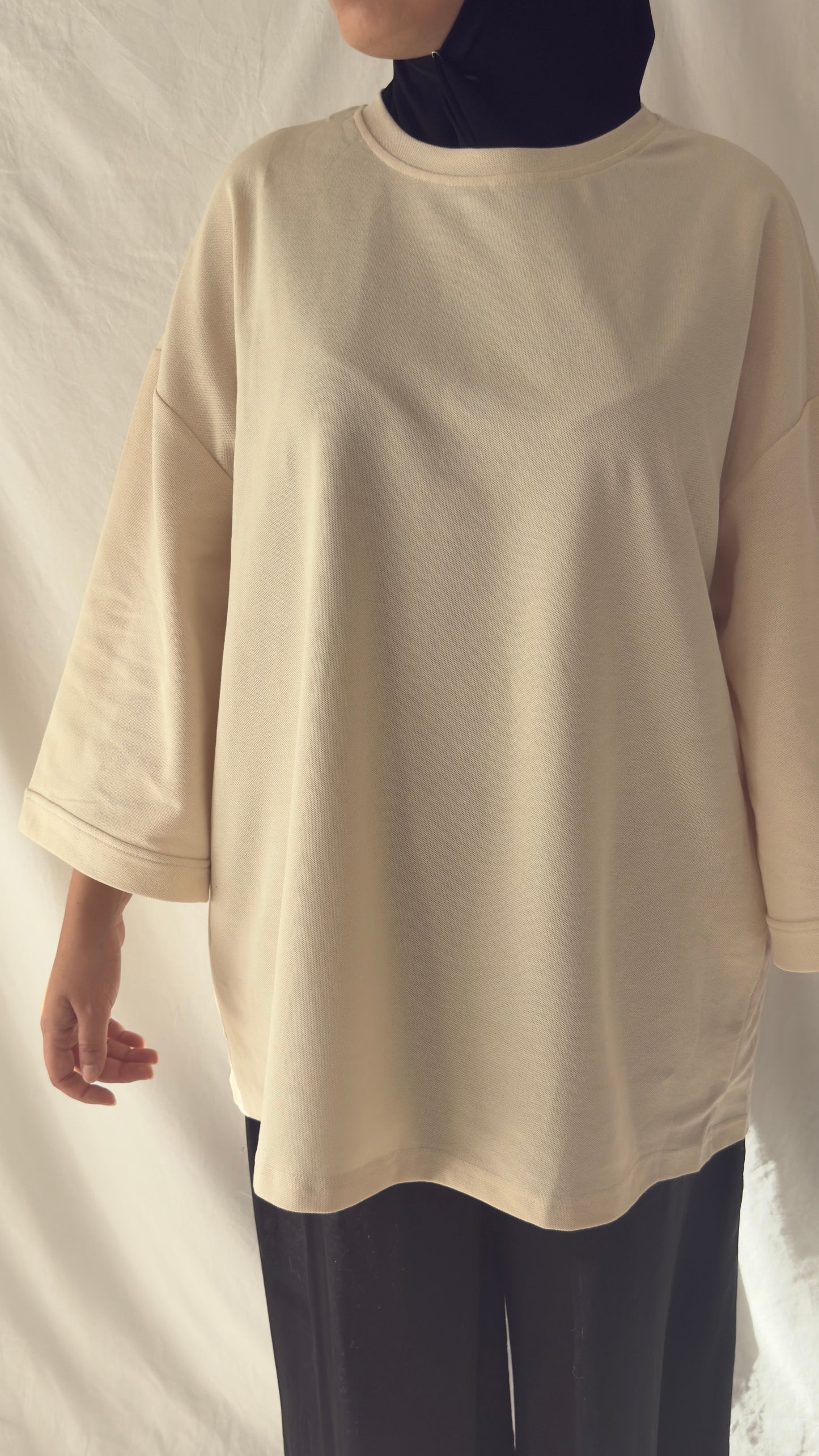 T-shirt oversize - Beige