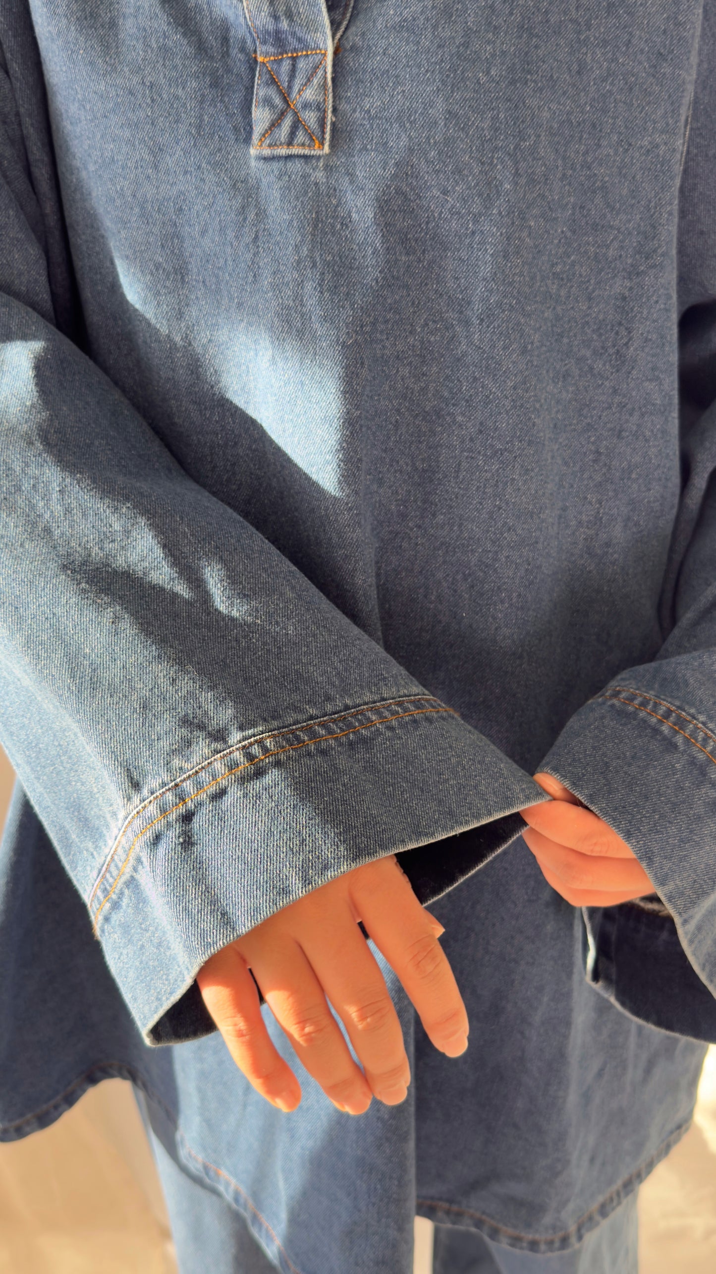 Ensemble en jean oversize - Bleu