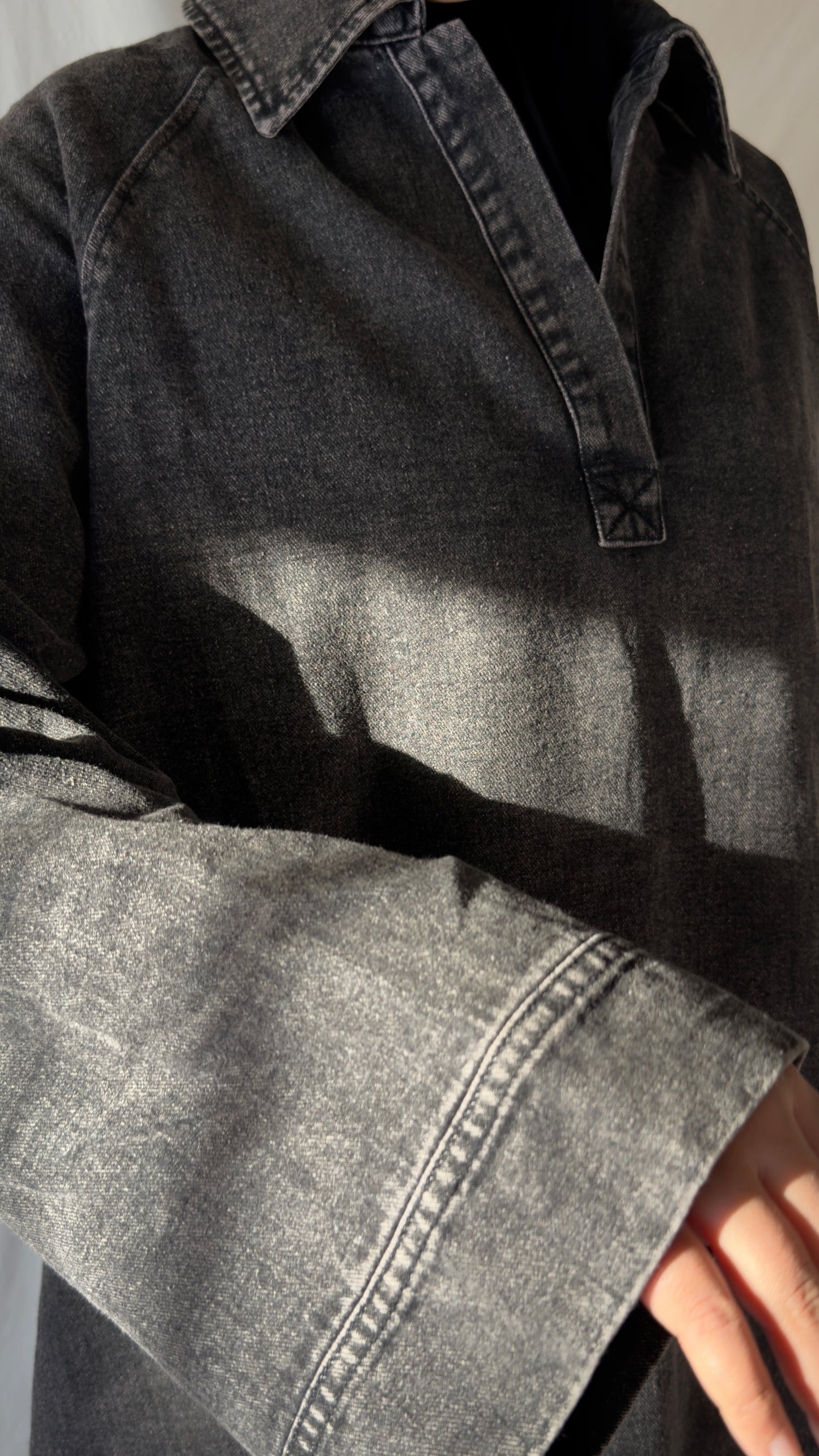 Ensemble en jean oversize - Noir