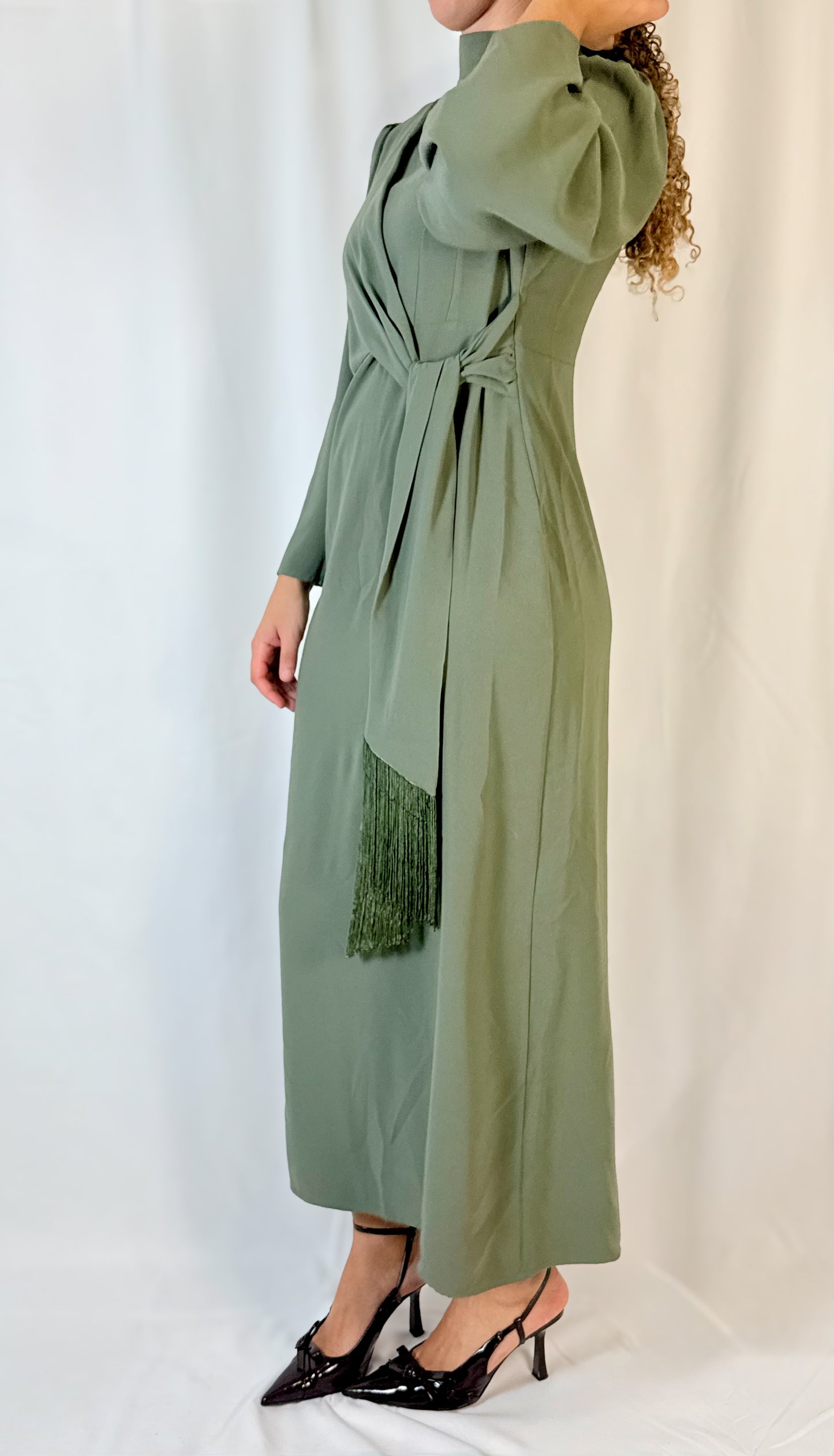 Robe col montant - Vert