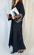 Abaya perlé - Noir
