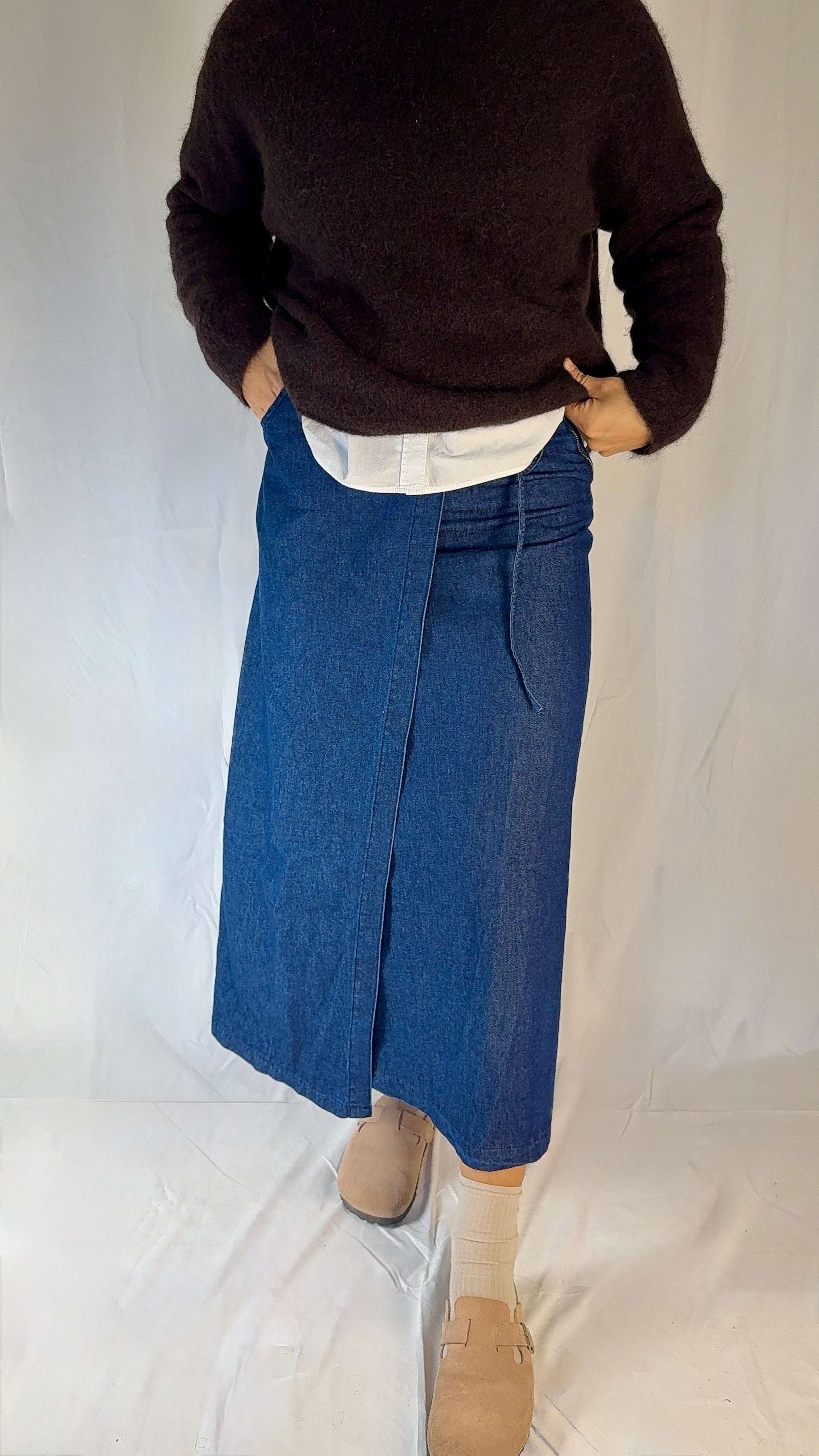 jupe longue en jean yamraa