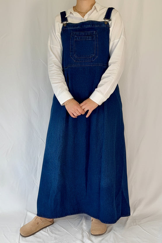 robe salopette en jean yamraa mastour